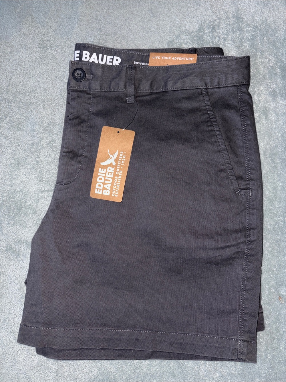 🗻 Eddie Bauer Legend Wash Stretch Willit Shorts. Carbon. Size 14. New!